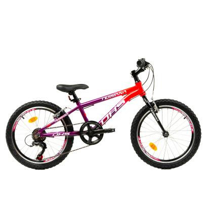 Bicicletă pentru copii DHS Terrana 2023, 20 inch, violet/roz