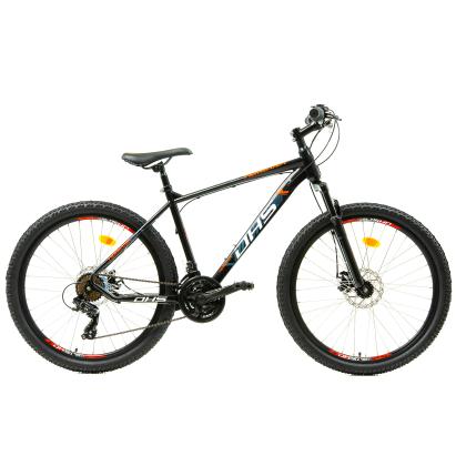 Bicicletă MTB DHS 2605, 26 inch, mărimea M, negru/roșu