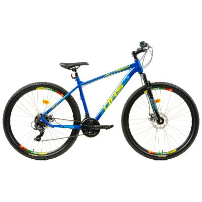 Bicicletă MTB DHS 2905, 29 inch, mărime M, albastru-galben