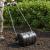 Rola de gazon cu prinderi pentru aerator Negru 110 x 52 cm Fier GartenMobel Dekor