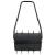 Rola de gazon cu prinderi pentru aerator Negru 110 x 52 cm Fier GartenMobel Dekor