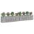 Pat ridicat din gabion 2 pcs Argintiu GartenMobel Dekor