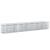 Pat ridicat din gabion 2 pcs Argintiu GartenMobel Dekor