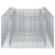 Pat ridicat din gabion 2 pcs Argintiu GartenMobel Dekor
