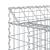 Pat ridicat din gabion 2 pcs Argintiu GartenMobel Dekor