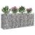 Pat ridicat din gabion 2 pcs Argintiu GartenMobel Dekor