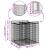Pat ridicat din gabion 2 pcs Argintiu GartenMobel Dekor