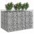 Pat ridicat din gabion 2 pcs Argintiu GartenMobel Dekor