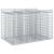 Pat ridicat din gabion 2 pcs Argintiu GartenMobel Dekor