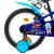 Bicicletă pentru copii DHS Rocket 18 inch, albastru, 6-8 ani