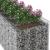 Pat ridicat din gabion 4 pcs Argintiu GartenMobel Dekor