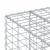 Pat ridicat din gabion 2 pcs Argintiu 260 x 60 x 55 cm GartenMobel Dekor