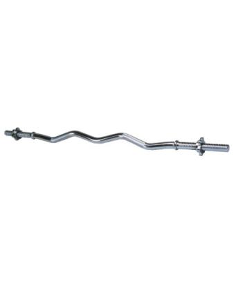 Bara de greutati curbata din otel cromat 120 cm, 30 mm, cu sigurante