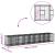 Pat ridicat din gabion 2 pcs Argintiu 340 x 60 x 55 cm GartenMobel Dekor