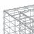 Pat ridicat din gabion 2 pcs Argintiu 130 x 50 x 150 cm GartenMobel Dekor
