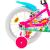 Bicicletă pentru copii DHS Summer 16 inch roz, 4-6 ani, cu roți ajutătoare
