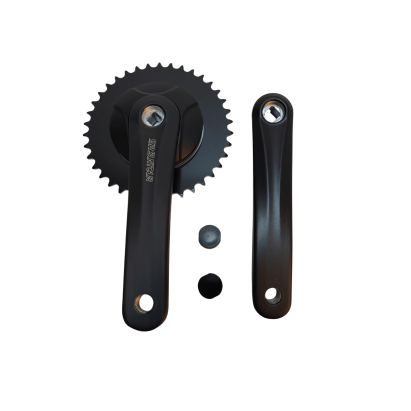 Angrenaj bicicletă 38T cu braț pedalier 170 mm, negru mat