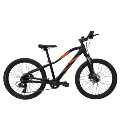 Bicicletă pentru copii Prophete 24 inch, 8 viteze, negru-portocaliu