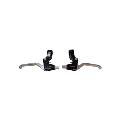 Maneta frana bicicleta Alhonga HJ-327ADV, 3 degete, aluminiu, negru-argintiu