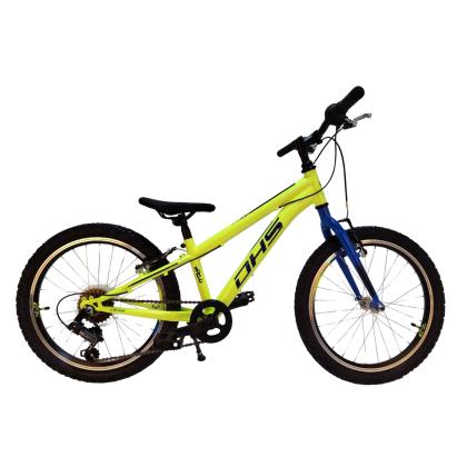 Bicicletă pentru copii DHS Sonic 20 inch, 6 viteze, galben-albastru