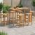 Set de bar pentru exterior 7 pcs Netratat Lemn solid de tec GartenMobel Dekor
