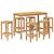 Set de bar pentru exterior 7 pcs Netratat Lemn solid de tec GartenMobel Dekor