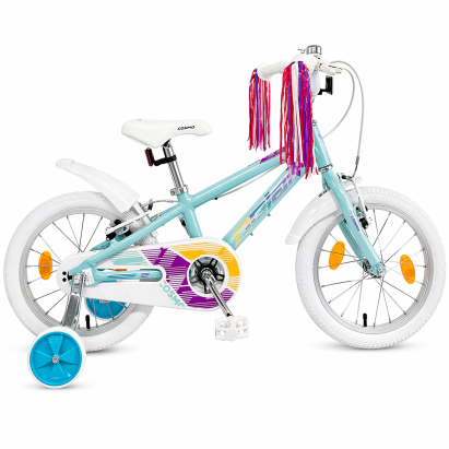 Bicicletă pentru copii Polar Cosmo 16 inch, turcoaz, 4-6 ani