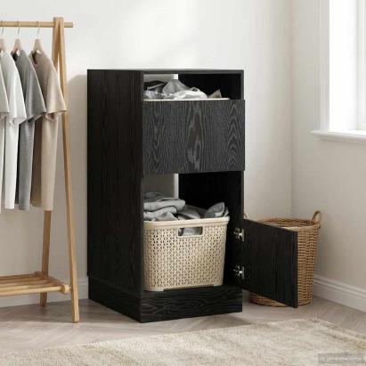 Dulap de rufe Stejar Negru 50 x 68 x 102 cm Lemn compozit GartenMobel Dekor