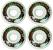 Roti skateboard Sportmann 52 mm din silicon, set 4 bucati, alb