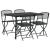 Set de Mobilier pentru Exterior 5 pcs Antracit Fier și Oțel GartenMobel Dekor
