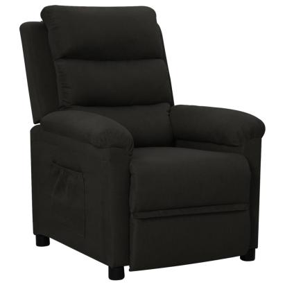 Fotoliu rabatabil, negru, material textil GartenMobel Dekor