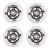 Roti pentru role WORKER 72 mm cu rulmenti ABEC-7 Chrome, set 4 buc