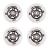 Roti pentru role WORKER 64 mm cu rulmenti ABEC-5 Chrome, set 4 buc