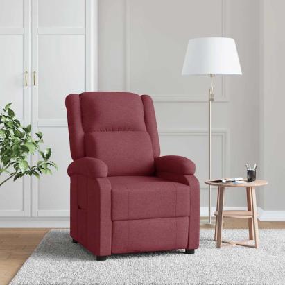 Fotoliu rabatabil, roșu vin, material textil GartenMobel Dekor