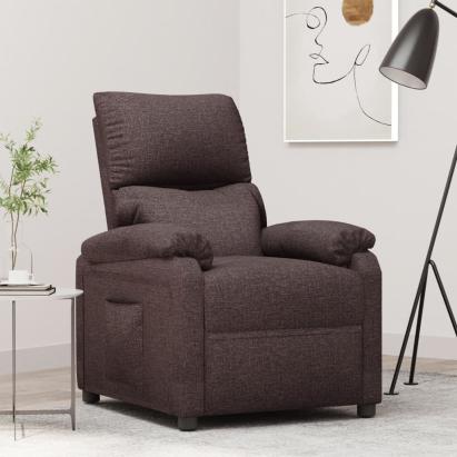 Fotoliu rabatabil, maro închis, material textil GartenMobel Dekor