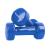 Set gantere hexagonale din vinil inSPORTline 2 x 2 kg, albastre