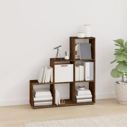 Bibliotecă în trepte, stejar fumuriu, 107 cm, lemn compozit GartenMobel Dekor