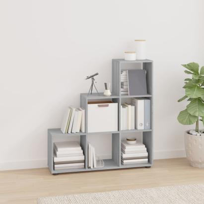 Bibliotecă în trepte, gri sonoma, 107 cm, lemn compozit GartenMobel Dekor