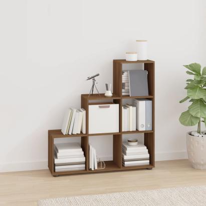 Bibliotecă în trepte, stejar maro, 107 cm, lemn compozit GartenMobel Dekor