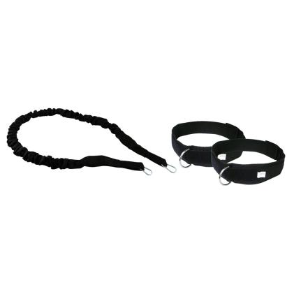 Coardă elastică fitness inSPORTline Byfaster RS1100 cu centuri pentru talie
