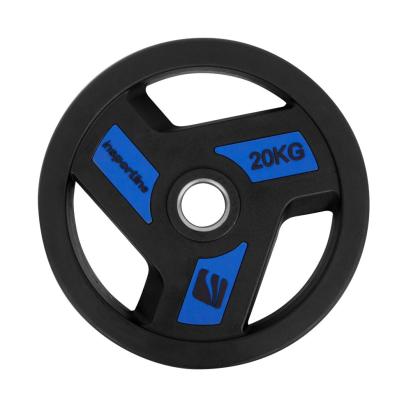Disc olimpic cauciucat inSPORTline Herk 20 kg pentru bara 50 mm