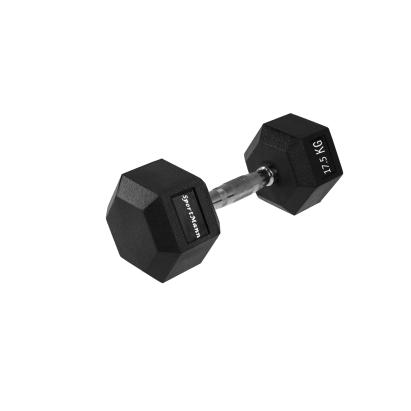 Gantera hexagonala cauciucata 17,5 kg Sportmann pentru fitness
