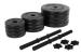 Gantere reglabile PVC cu ciment 2x10 kg pentru fitness Sportmann
