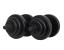 Gantere reglabile PVC cu ciment 2x10 kg pentru fitness Sportmann