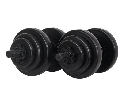 Gantere reglabile PVC cu ciment 2x10 kg pentru fitness Sportmann