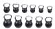Kettlebell cauciucat 24 kg Sportmann, cu mâner cromat ergonomic