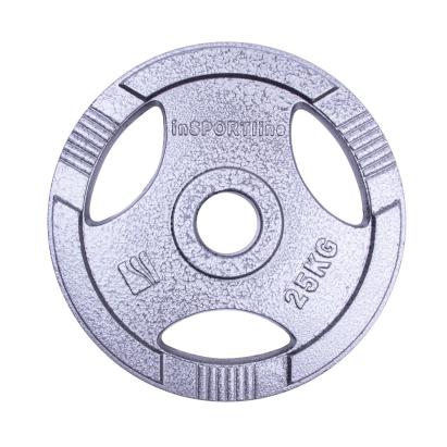Disc olimpic din fonta inSPORTline Hamerton 25 kg pentru bara 50 mm