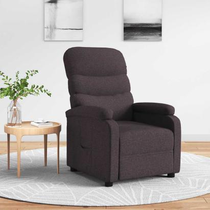 Fotoliu rabatabil, maro închis, material textil GartenMobel Dekor