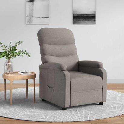 Fotoliu rabatabil, gri taupe, material textil GartenMobel Dekor