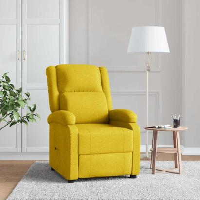 Fotoliu rabatabil, galben, material textil GartenMobel Dekor